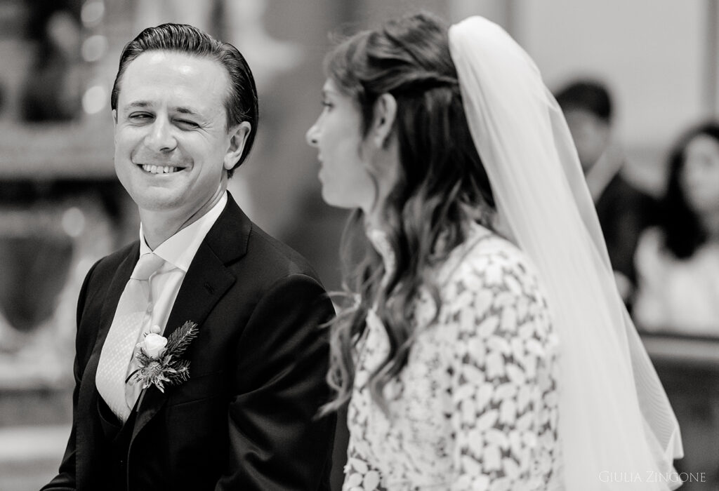 this is a candid shot at a destination wedding ceremony taken by cortina wedding photographer giulia zingone