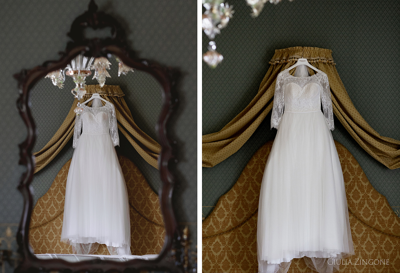 this is a picture of a pronovias bridal gown by spessa castle wedding photographer giulia zingone