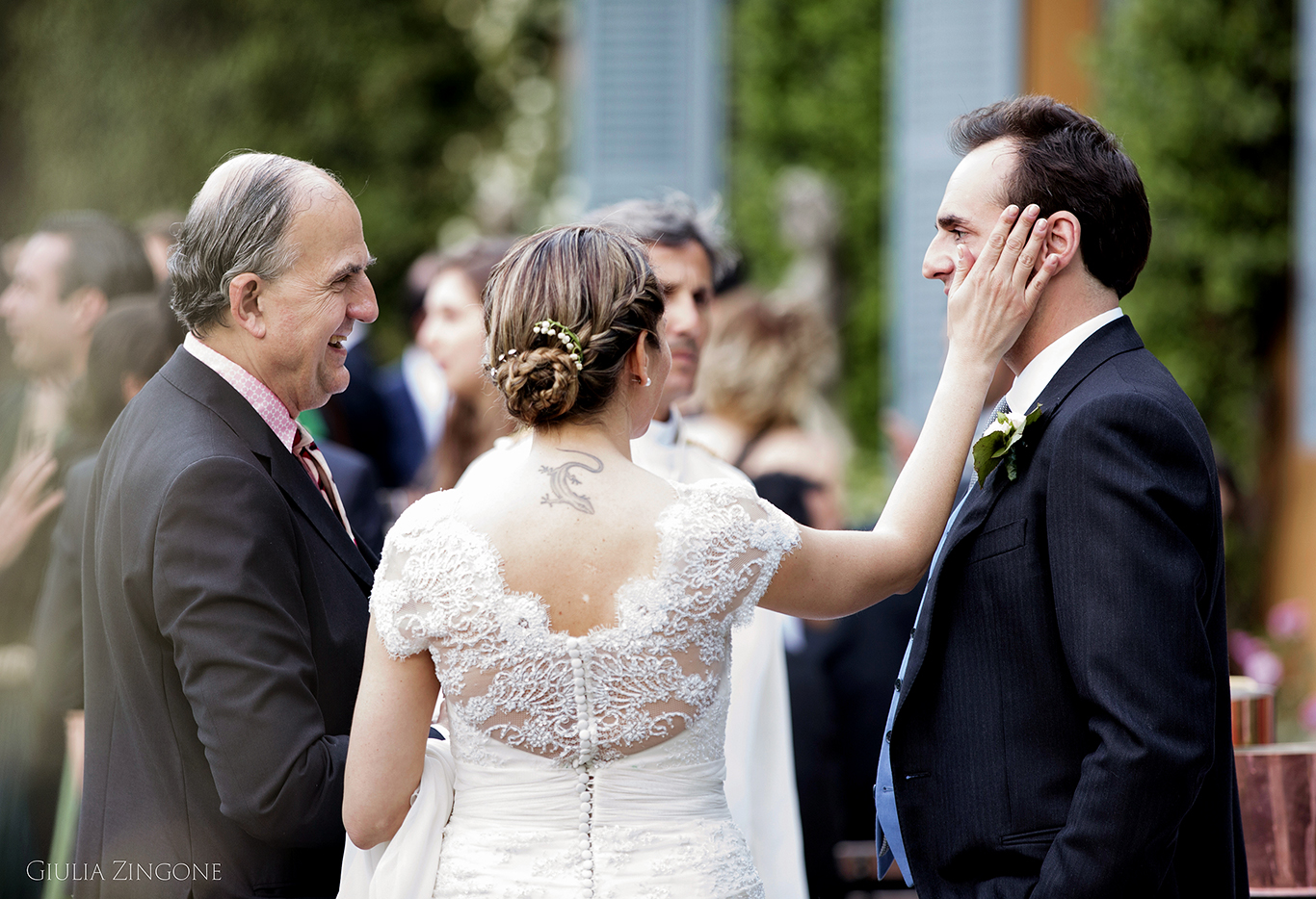 this picture is a candid shot from the reception by villa erba cernobbio wedding photographer giulia zingone