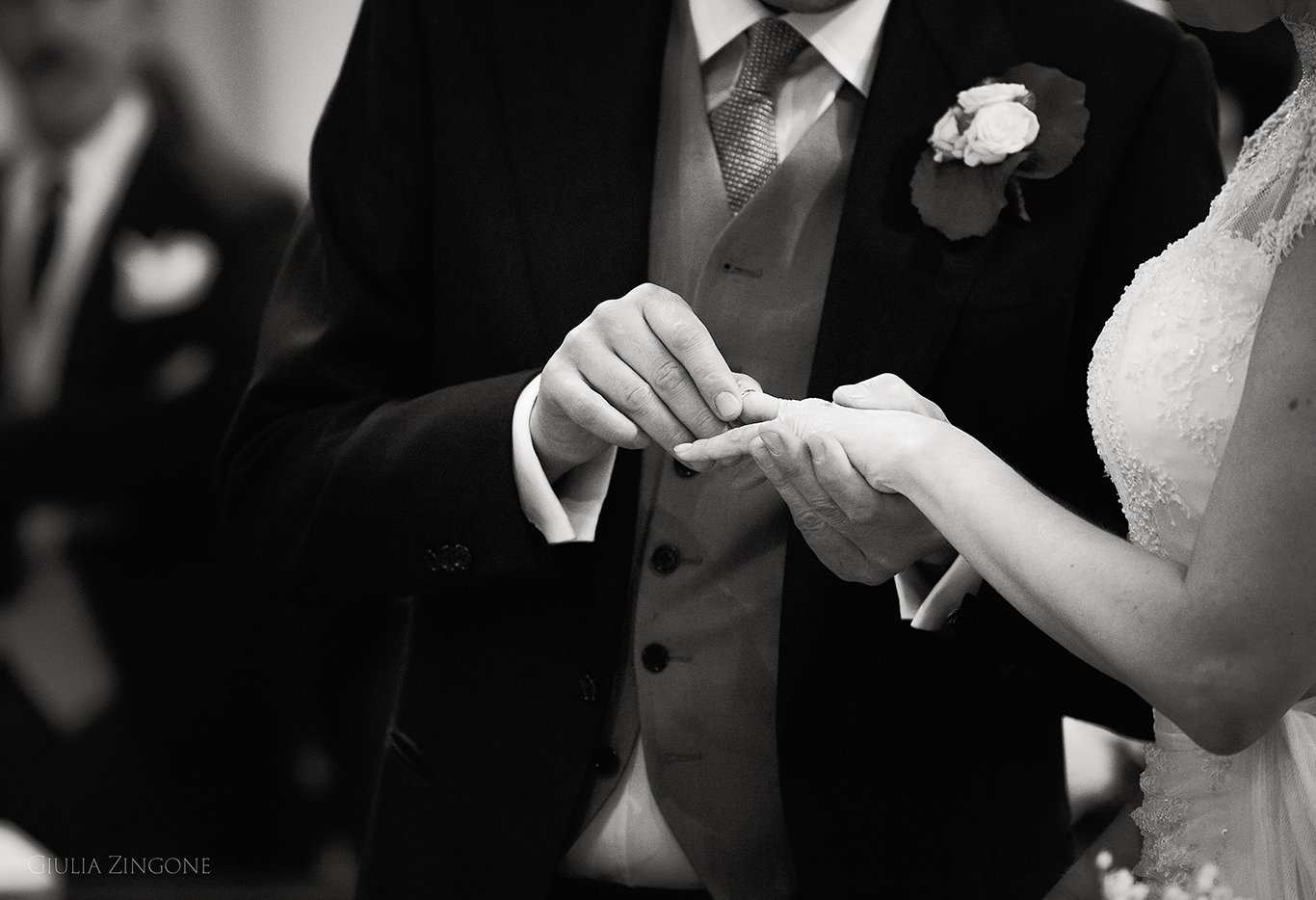 this picture is a candid shot from the church ceremony by villa erba cernobbio wedding photographer in lake como giulia zingone