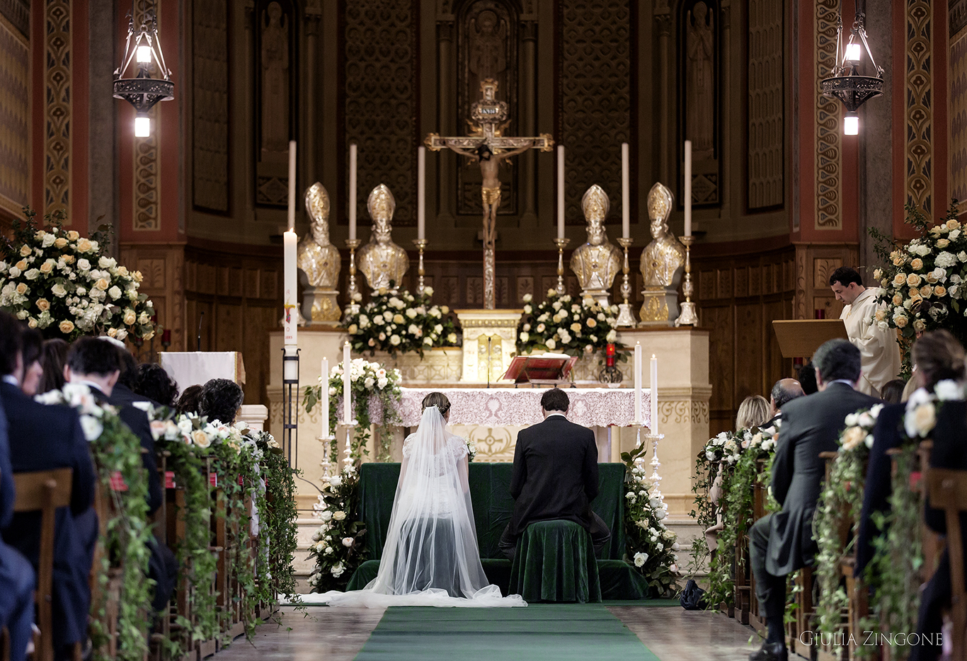 this picture is a candid shot from the church ceremony by villa erba cernobbio wedding photographer in lake como giulia zingone