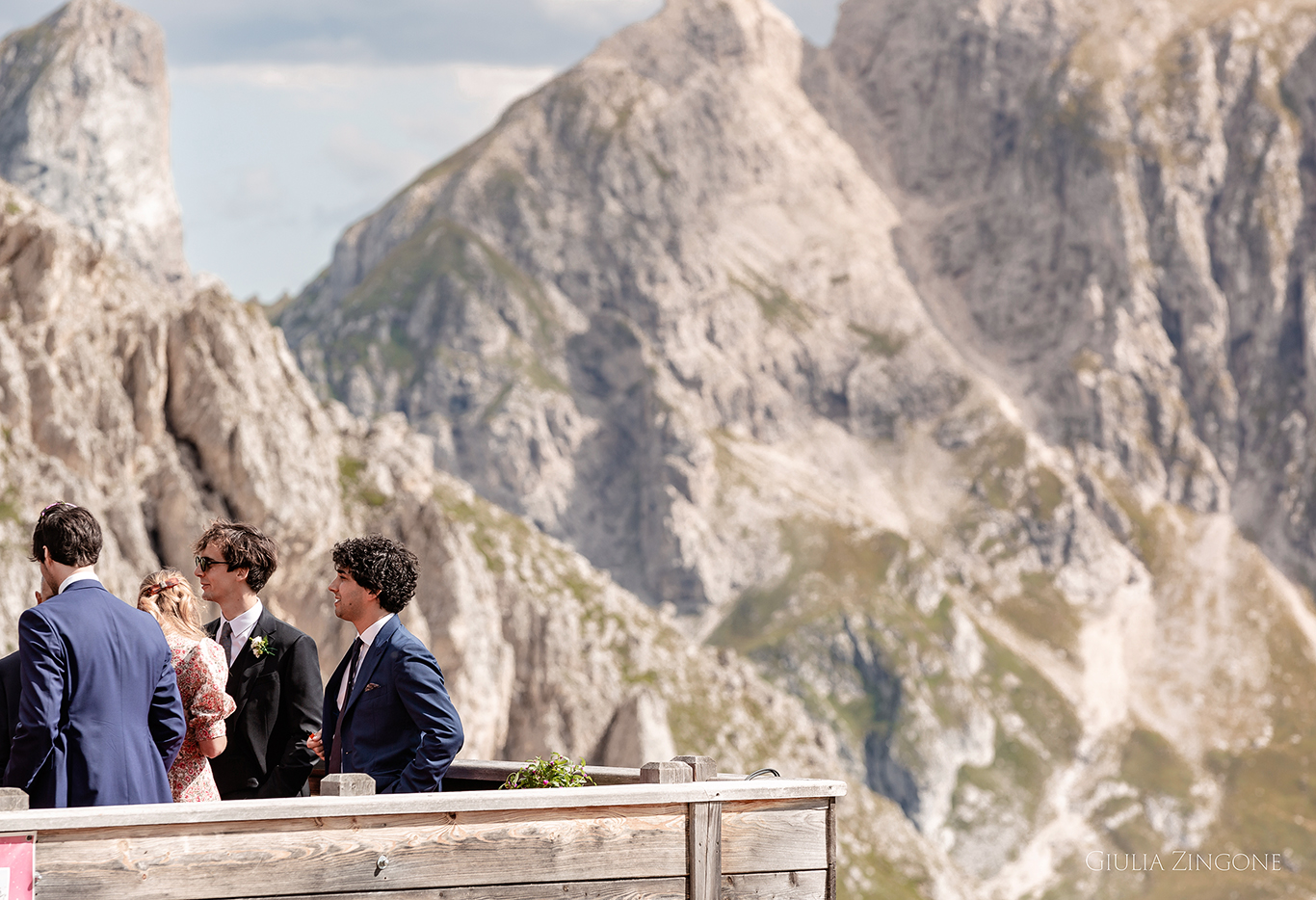 this is a drone picture of rifugio averau in the dolomites mountains by cortina wedding photographer giulia zingone